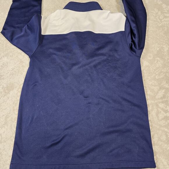 NFL Team Apparel- Los Angeles Rams Men's Medium 1/4 Zip Pullover Blue / White - Picture 2 of 6